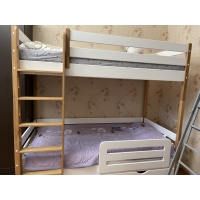 Дитяче  двох'ярусне ліжко дерев'яне  з шухлядами  505W
