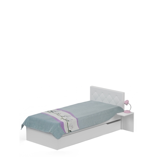 Дитяче ліжко  YO 90х200 Магнолія Meblik з м'яким ізголів'ям