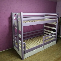 Ліжко двоярусне дерев'яне  з шухлядами Mark 
