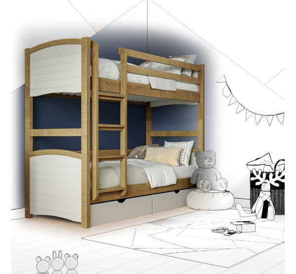 Кровать двухъярусная деревянная Monika