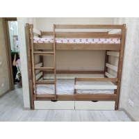 Ліжко двоярусне з шухлядами дерев'яне Torry