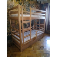 Кровать двухъярусная деревянная Torry с подъемным механизмом