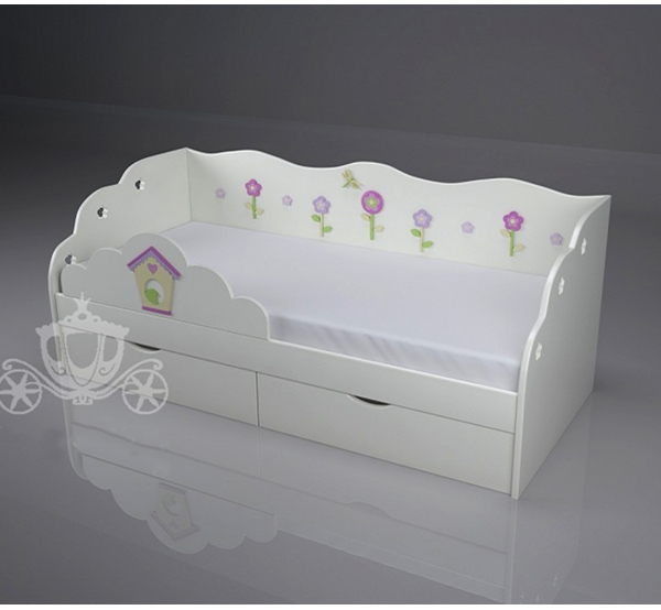 Кровать детская декорированная "Лето"