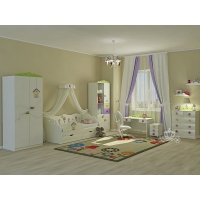 Кровать детская декорированная "Лето"