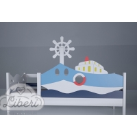 Кровать детская декорированная "Морячок"+борт