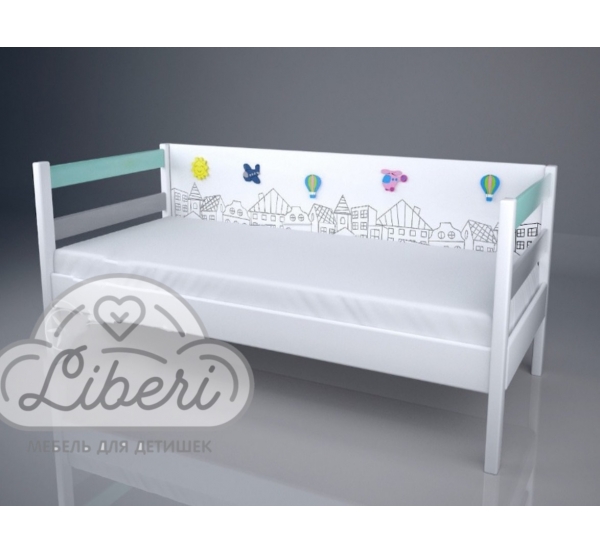 Кровать детская декорированная "Городок"