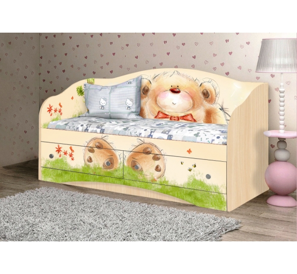 Кровать детская "Мишка с букетом" D-1.07.37 Вальтер